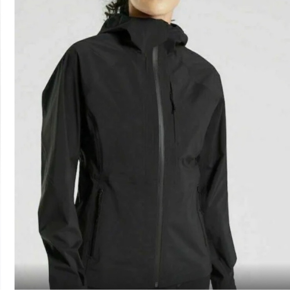 Women's Black Athleta Yosemite Rain Jacket L